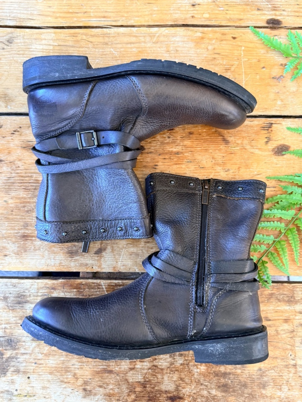 Harley-Davidson Brown Leather Boots - Picture 3 of 7